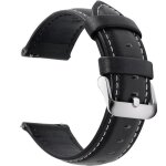 Fullmosa bracelet de montre pour montre connect�e 20mm noir � d�gagement rapide pour homme femmecuir ...