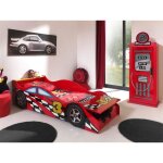 Fun lit enfant toddler race car + armoire gas pump