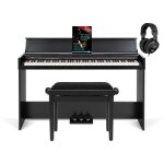 Funkey dp - 1088 sm piano num�rique noir mat set incl. banc casque et �cole
