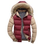 Funmoo hommes petits garons casual chaud capuche hiver zipper manteau outwear veste top chemisier rouge ...