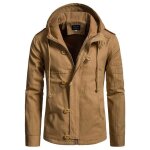 Funmoo outwear militaire automne hiver veste  capuche homme tactique respirant manteau de la veste kaki ...