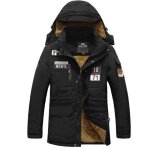 Funmoo parka homme  capuche 19 impression en plus de velours