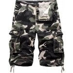 Bermuda hommes cargo camouflage casual multi - poches en coton - funmoon - vert clair Bermuda hommes cargo camouflage casual multi - poches en coton - funmoon - vert clair