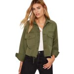 Funmoon blouson femmes minetom printemps automne manches longues militaire style mince biker moto punk ...