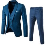 Funmoon costume homme (veste + gilet + pantalon) de mariage mode daffaires chic vêtement seul bouton Funmoon costume homme (veste + gilet + pantalon) de mariage mode daffaires chic vêtement seul bouton