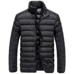 Funmoon doudoune hommes vers le bas dhiver casual zipp�e l�g�re chaud