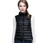 Funmoon doudoune légère femme sans manches chaud hiver noir Funmoon doudoune légère femme sans manches chaud hiver noir