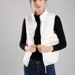 Doudoune sans manche femme - funmoon - gilet duvet légère - blanc - adulte - fermeture Éclair Doudoune sans manche femme - funmoon - gilet duvet légère - blanc - adulte - fermeture Éclair