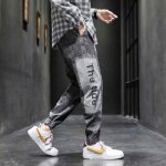 Funmoon fashion jeans hommes baggy automne et hiver tendance tout assorti harlan