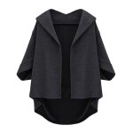 Funmoon femmes caban automne manches chauve - souris manches five plus recadre dhiver manteau en laine ...