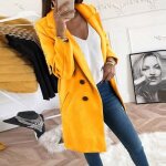 Funmoon femme long manteau de laine blend élégant manteaux slim femme manteau long vêtement veste Funmoon femme long manteau de laine blend élégant manteaux slim femme manteau long vêtement veste