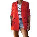 Funmoon femmes veste - vareuse - casaque - blazer bouton casual fronc manches longues ouvert devant ...