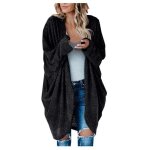 Funmoon femmes veste - vareuse - casaque - blazer manches longues couleur unie ouvert avant cardigan ...