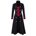 Funmoon femmes veste - vareuse - casaque - blazer rtro double bouton pied de col punk steampunk tuxedo ...
