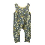 Funmoon fille b�b� pyjama 0 - 24 mois fleurs jaune sans manche barboteuse grenouill�re nouveau - n� - ...