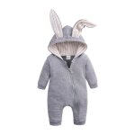 Funmoon fille et gar�on pyjama nouveau bebe lapin grosse oreille siamois l barboteuse a capuche zippee ...