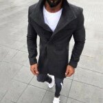 Funmoon hommes caban hiver chaud trench slim fit manteau mode hommes veste à manches longues outwear ... Funmoon hommes caban hiver chaud trench slim fit manteau mode hommes veste à manches longues outwear ...