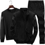 Funmoon hommes veste + pantalon + t - shirt manches longue survtement 3 pices ensemble s garon jogging ...