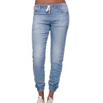 Jeans femme funmoon - slim - bleu clair - lacé lavé close - up bloomer Jeans femme funmoon - slim - bleu clair - lacé lavé close - up bloomer