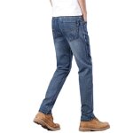 Funmoon jeans hommes lasticit droit business casual haut de gamme slim