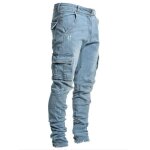 Funmoon jeans hommes mode casual jeunes pantalon droit slim Funmoon jeans hommes mode casual jeunes pantalon droit slim