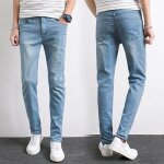 Funmoon jeans hommes skinny mode respirant Élasticité slim pantalon crayon Funmoon jeans hommes skinny mode respirant Élasticité slim pantalon crayon
