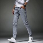 Funmoon jeans hommes skinny mode tendance lasticit slim pantalon crayon