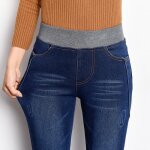 Funmoon jeans skinny femmes stretch taille Élastique Épaissie plus la taille slim fit Funmoon jeans skinny femmes stretch taille Élastique Épaissie plus la taille slim fit