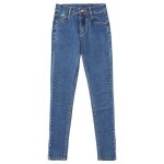 Funmoon jeans skinny femmes taille haute stretch crayon sous tendance