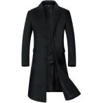 Manteau homme hiver - funmoon - jtong caban - noir - slim fit casual Manteau homme hiver - funmoon - jtong caban - noir - slim fit casual