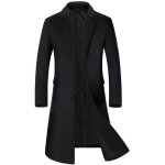 Funmoon jtong caban homme hiver manteau long trench - coat chaud veste slim fit casual en laine long ...