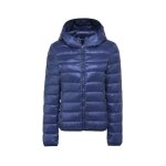 Funmoon doudoune bleu slim style femme