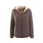 Funmoon manteau - caban - pardessus costume de coton rgulier des femmes plus zipper zipper couleur unie ...