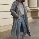 Funmoon manteau - caban - pardessus femmes casual manches longues pour femmes outwear pardessus hauts ...