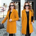 Funmoon manteau - caban - pardessus femmes casual moyen et long veste dhiver pais manteau de laine