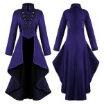 Funmoon manteau - caban - pardessus femmes gothique steampunk bouton corset en dentelle halloween costume ...