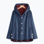 Funmoon manteau - caban - pardessus taille plus femmes hiver chaud bouton solide poches thicker outwear ...