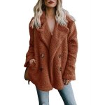 Funmoon manteau femmes caban dcontracte hiver chaud dames outwear pardessus poil de couverture