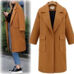 Funmoon manteau femmes caban dhiver lapel grande poche pardessus outwear