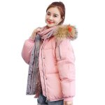 Funmoon manteau femmes dextrieur manches longues capuche lettre zipper aacdemy coton rembourr coat
