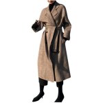 Funmoon manteau femmes dhiver lapel manches longues pardessus outwear paontry