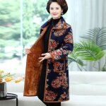 Funmoon manteau femmes manches longues polaire vintage thicken bouton outcoat outwear