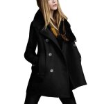 Funmoon manteau femmes mode bouton cardigan couleur solide blouse ample manches longues poche