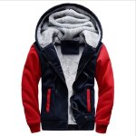 Manteau hommes À capuche zippée sweater - funmoon - rouge foncé - homme Manteau hommes À capuche zippée sweater - funmoon - rouge foncé - homme