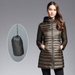 Funmoon mode femmes  capuche longue doudoune vestes dhiver mince pardessus  manches longues wjy91101102agl2 ...