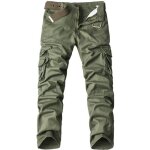 Pantalon cargo homme funmoon - marque luxe - coton multi - poche - vert Pantalon cargo homme funmoon - marque luxe - coton multi - poche - vert