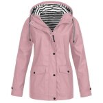 Funmoon trench femmes cuissards solide extrieure impermable capuchon plus raincoat de coupe - vent