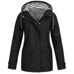 Funmoon trench femmes pluie solide capuche imperméable extérieure pardessus lady coupe - ven Funmoon trench femmes pluie solide capuche imperméable extérieure pardessus lady coupe - ven