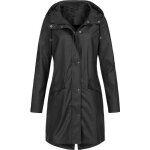 Funmoon trench femmes pluie solide extrieure impermable capuche long coupe - vent