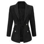 Funmoon veste femmes de blazer couleur pure revers court populaire mature dame double boutonnage décontractée ... Funmoon veste femmes de blazer couleur pure revers court populaire mature dame double boutonnage décontractée ...